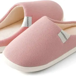 HUXMEYSON Slippers for Women, Womens Slippers Indoor Outdoor with Memory Foam, Cozy & Warm House Slippers for Woman with Anti-Slip Rubber Sole